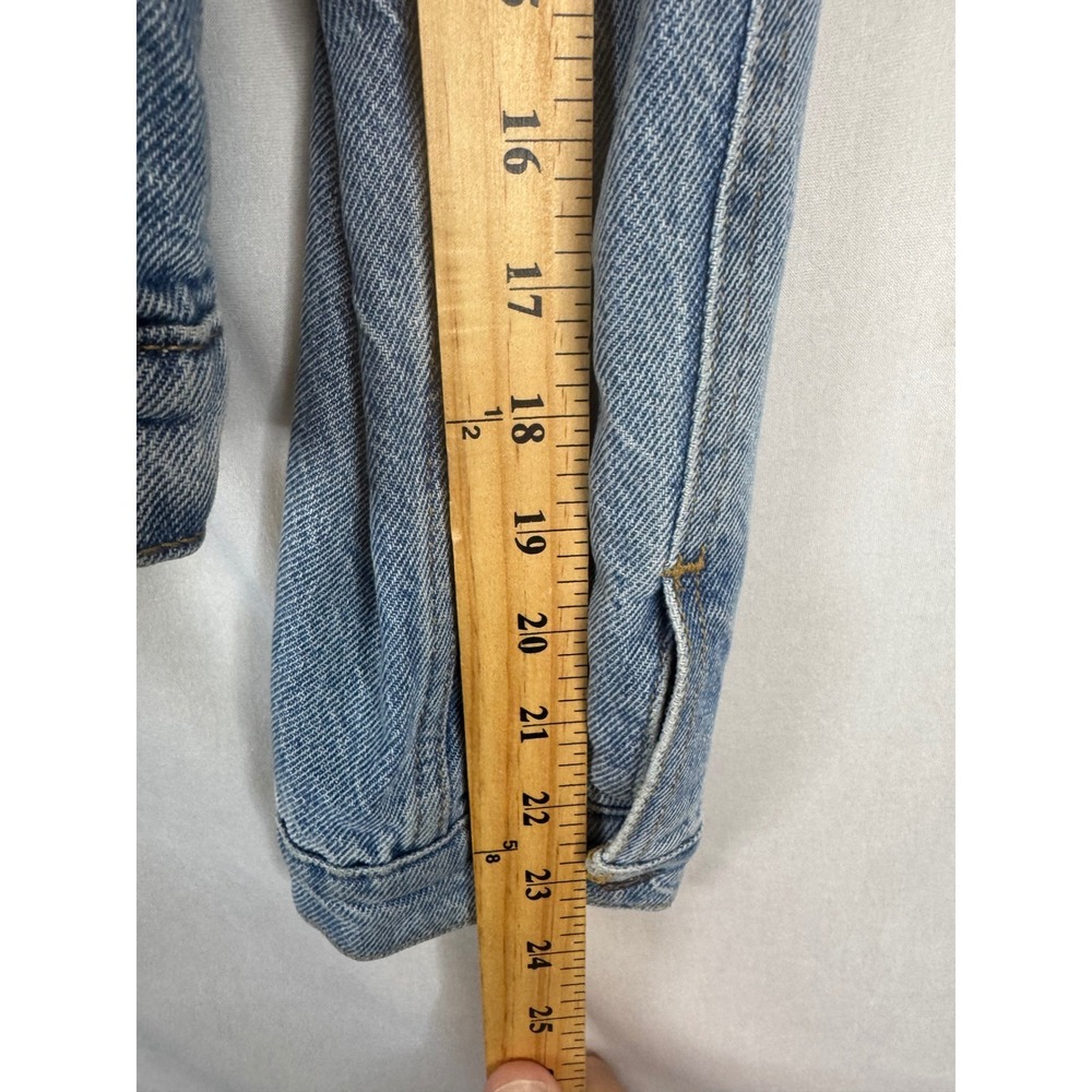 Levis Sherpa Trucker Jacket Women S Denim Faux Shearling Lined Blue Small - Picture 13 of 14